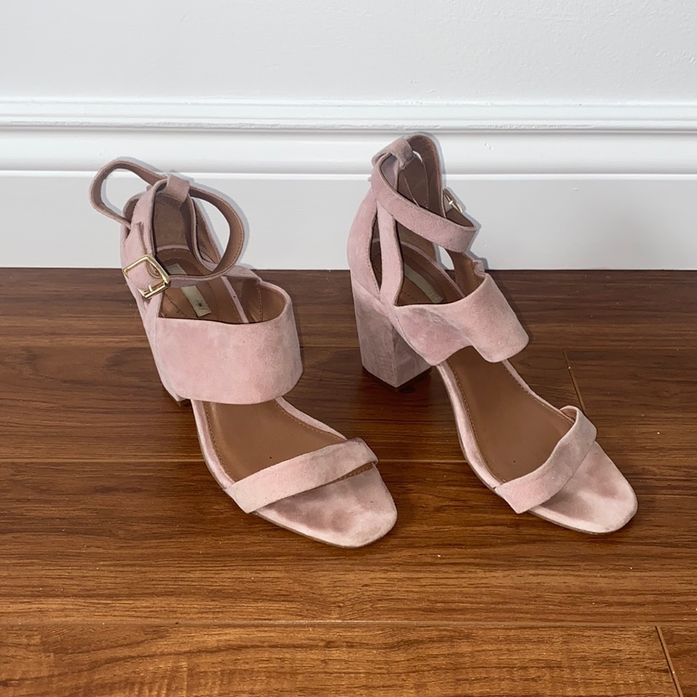 H&M Pink Suede Heels